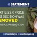 Fertilizer price hike decision was removed : Sramik Kalyan Federation